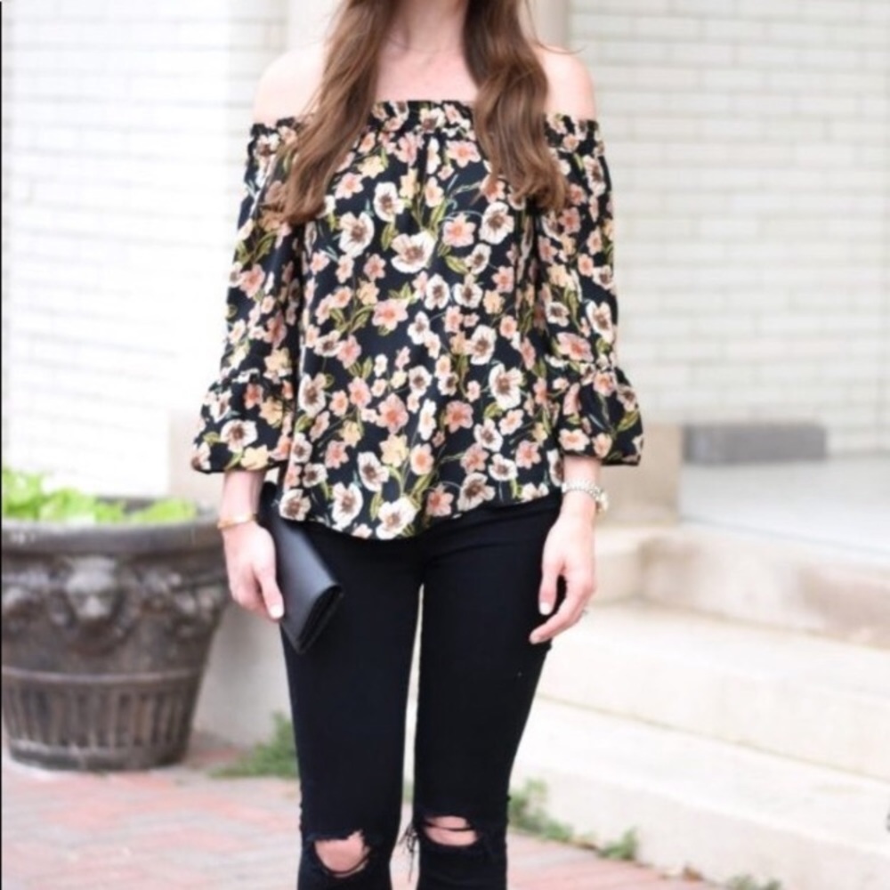 Topshop floral blouse